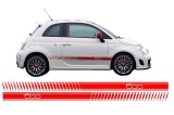 Stickere Laterale FIAT 500 (2007+) Rosu Performance AutoTuning, KITT
