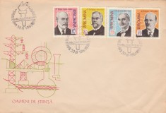 1961 Romania - FDC Oameni de stiinta romani, LP 515