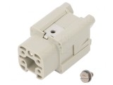 Conector Dreptunghiular Mamă 5 PIN 4 PE 1 Drept