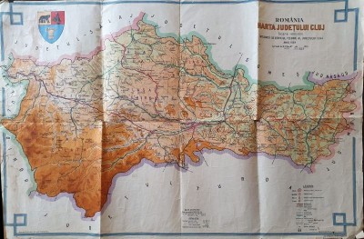 A1987 Harta județului Cluj, 1939 foto
