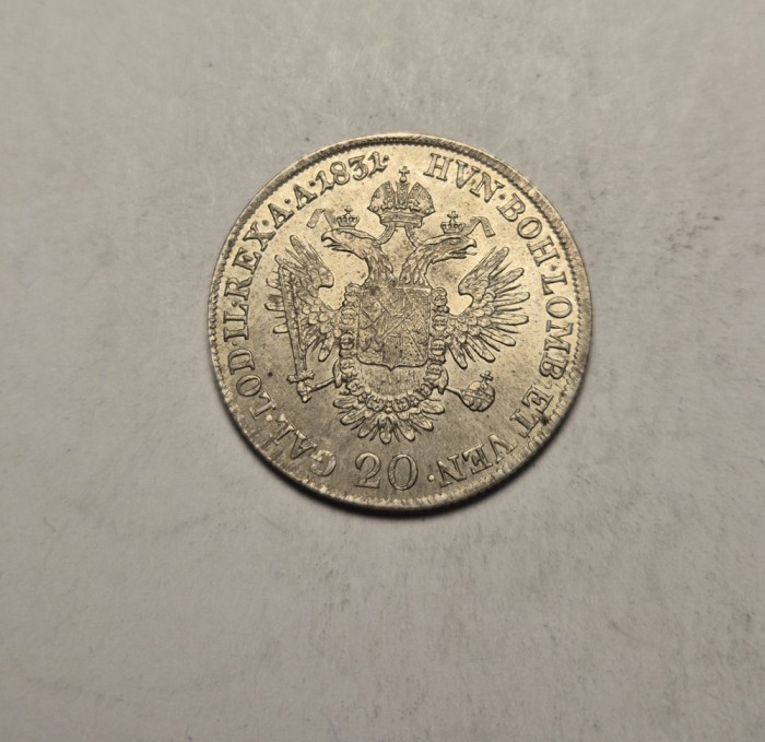 20 kreuzer 1831 A Unc Piesa de Colectie