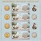 ROMANIA 2015 LP 2068 e 145 DE ANI DE LA INAUGURAREA MONETARIEI STATULUI MINICOALA DE 4 TIMBRE SI 8 VINIETE MNH NESTAMPILATA
