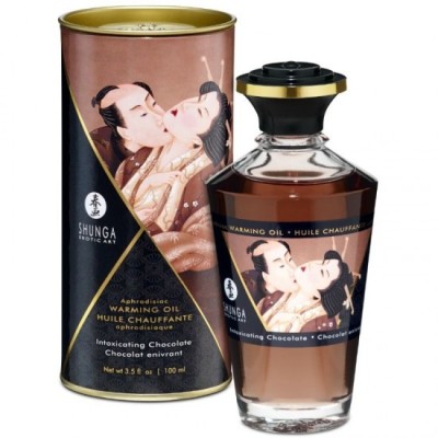 SHUNGA - MASSAGE OIL WITH HEAT EFFECT INTENSE CHOCOLATE FLAVOR 100 ML foto