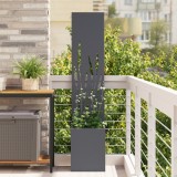 vidaXL Ghiveci de Grădină cu Panou Decorativ Antracit 32 x 140 cm