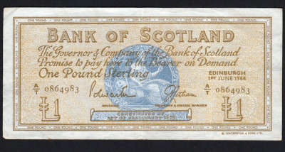 Scotia 1 Pound s0864983 1966 foto