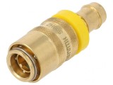 Conector rapid alamă cu supapă 15 bar