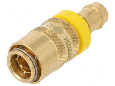 Conector rapid alamă cu supapă 15 bar foto