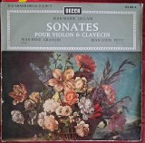 Disc Vinil Jean-Marie Leclair - Jean-Rene Gravoin*, Jean-Louis Petit - Sonates Pour Violon &amp; Clavecin-Soci&eacute;t&eacute; Fran&ccedil;aise du Son-174.106 A