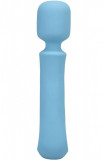 Vibrator Masaj Euphoria, 10 Moduri Vibratii, Silicon, USB, Albastru Deschis, 17.1 cm