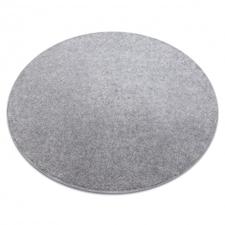 Covor rotund SAN MIGUEL argintiu 92 simplu, culoare, solidă, cerc 200 cm