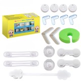Kit Protectie Copii: 18 Piese - Sigurante Mobilier, Prize, Coltare, Blocare Sertare, Aragaz, Toaleta, Opritor Usa