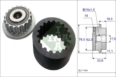 INA 535 0186 10 Set-mufa ambreiaj flexibil foto