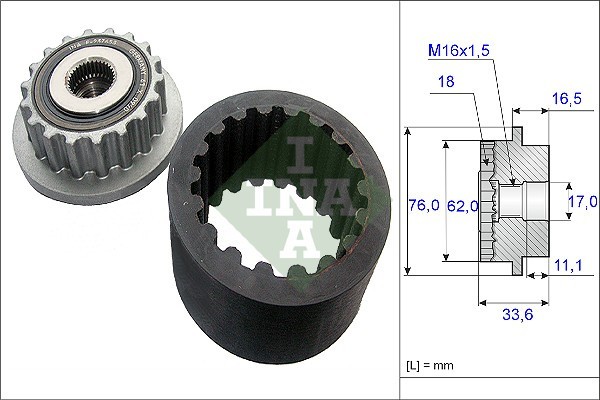 INA 535 0186 10 Set-mufa ambreiaj flexibil