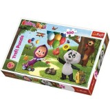 Puzzle Trefl Masha si Ursuletul: Prietenii lui Masha 100 piese