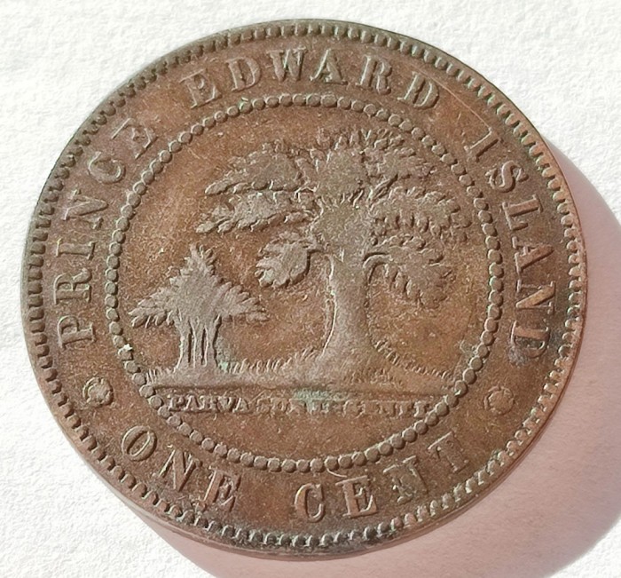321. Moneda Insula Printului Edward 1 cent 1871
