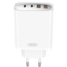 Incarcator Retea XO Design CE22, 45W, 3A, 2 x USB-A - 2 x USB-C, Alb