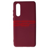 Husa Silicon Burgundy Huawei P30 Lite, High Copy, Protectie Camera