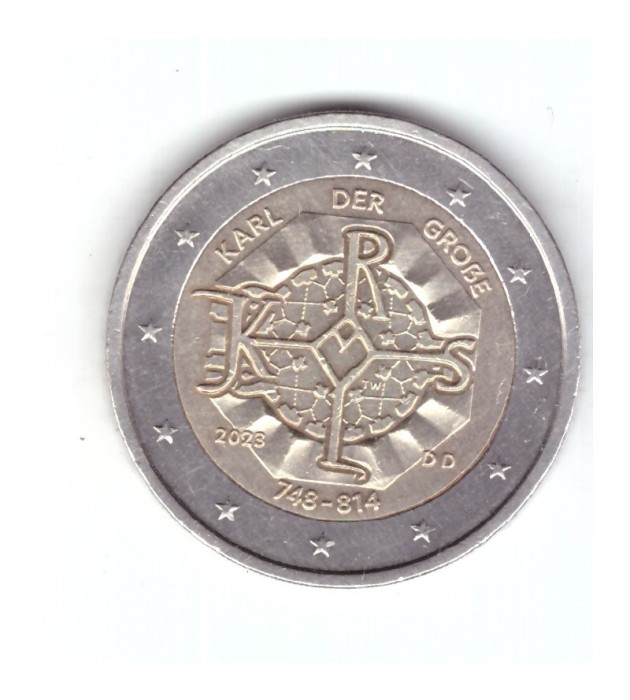 Moneda 2 euro Germania 2023 D Carol cel Mare, stare foarte buna, curata