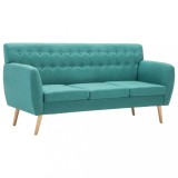 Canapea 3 locuri, tapiterie textila, 172x70x82 cm, verde