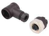 Mufă M12 4-PIN Mamă pe Cablu 4-6mm