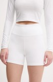 Casall pantaloni scurți de yoga Grace culoarea alb, neted, high waist, 25058