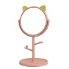 Oglina Cosmetica cu Picior, din Plastic Roz/Galben
