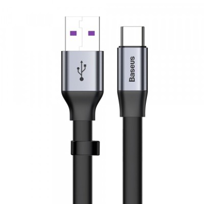 Cablu Date si Incarcare USB-A - USB-C Baseus Simple, 40W, 0.23m, Gri CATMBJ-BG1 foto