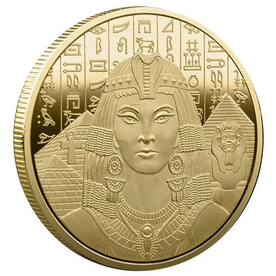 Egipt Cleopatra UNC Hieroglife 40mm Auriu