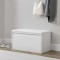 Banca cu sertar pentru pantofi Degerfors W 80 x 39 x 45 cm PAL alb [en.casa] HausGarden Leisure