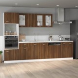 vidaXL Dulap cuptor microunde &ldquo;Lyon&rdquo; stejar maro 60x57x207 cm