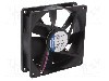 Ventilator 92x92x25mm, 12V DC, volum aer 61m3/h, lagar cu bila, EBM-PAPST - 3412NLE