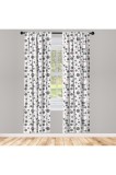 Perdele de bowling, draperii, joc dispersat, tratamente pentru ferestre pentru decorul livingului și dormitorului, 2 panouri 75 cm l x 245 cm h, gri,