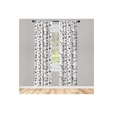 Perdele de bowling, draperii, joc dispersat, tratamente pentru ferestre pentru decorul livingului și dormitorului, 2 panouri 75 cm l x 245 cm h, gri,