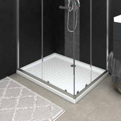 vidaXL Cădiță de duș cu puncte, alb, 80x100x4 cm, ABS foto