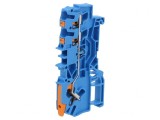 Conector Electric de &Icirc;mbinare Șine 0,25-2,5mm&sup2; 3 Borne Albastru, Wago