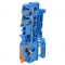Conector Electric de &Icirc;mbinare Șine 0,25-2,5mm&sup2; 3 Borne Albastru