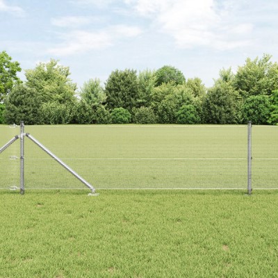 Gossi imprejmuire sudata cu 7 posturi cu varf 0.8x10 m otel galvanizat foto