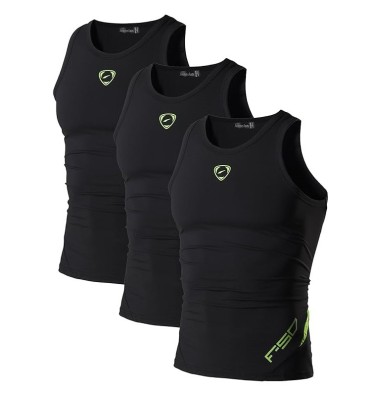 Set 3 maiouri sport pentru barbati Jeansian LSL3306, negru, L - OUTLET foto