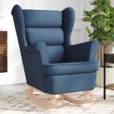 VidaXL Scaun balansoar, albastru, 74x90x102 cm, material textil
