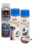 Kit complet reparatie si vopsire jante culoare Albastru Fluorescent, V2, AVEX