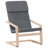 Cumpara ieftin Scaun de relaxare cu taburet, gri deschis, textil