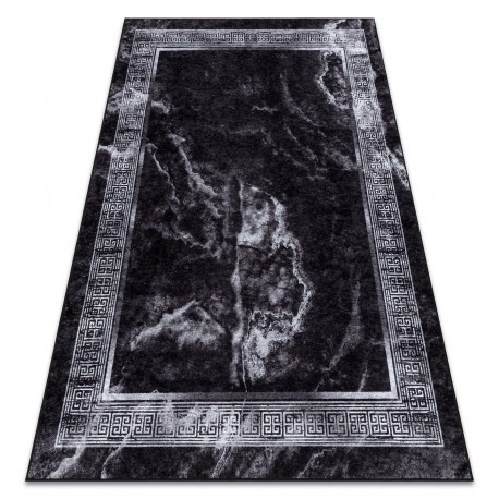 MIRO 51278.810 covor lavabil Marmură, greacă anti-alunecare - negru / alb, 140x190 cm
