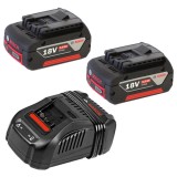 Bosch GBA + GAL 1880 CV - Set 2 acumulatori si incarcator Li-Ion 18 V 5 Ah incarcare rapida