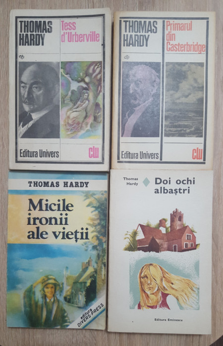 6 titluri Thomas Hardy: Tess d&#039;Uberville *Primarul din Casterbridge *Mici ironii ale vieții *Doi ochi albaștri *Pădureanul *&Icirc;ntoarcerea băștinașului