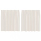 Cumpara ieftin Perdele din voile cu tabla 2 buc crem