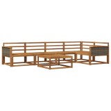 vidaXL Set de canapele de exterior 6 pcs natural Lemn Solid de Acacia 3382577