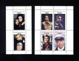 Set 2 minicoale Abhazia &ndash; Michael Jackson &amp; Elvis Presley, muzică, neștampilate MNH