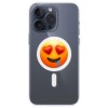 Husa personalizata apple iphone 14 pro max, magsafe, emoji love smile