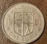 C50 - Moneda foarte veche - Mauritius - 1 rupee - 1991