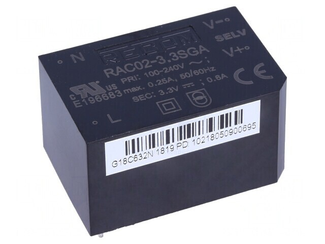 Convertor AC/DC 2W 3.3V 500mA PCB